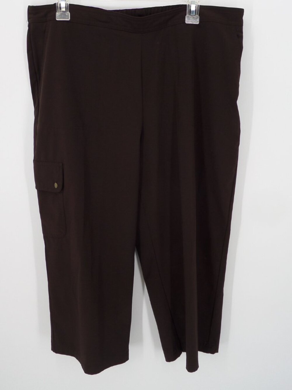 Chico's Zenergy Women's Fall Dark Brown Capris Pants Size 3 US 16